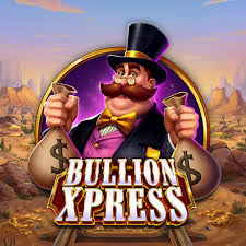A classic steam train loaded with gold bullion bars on a railway track